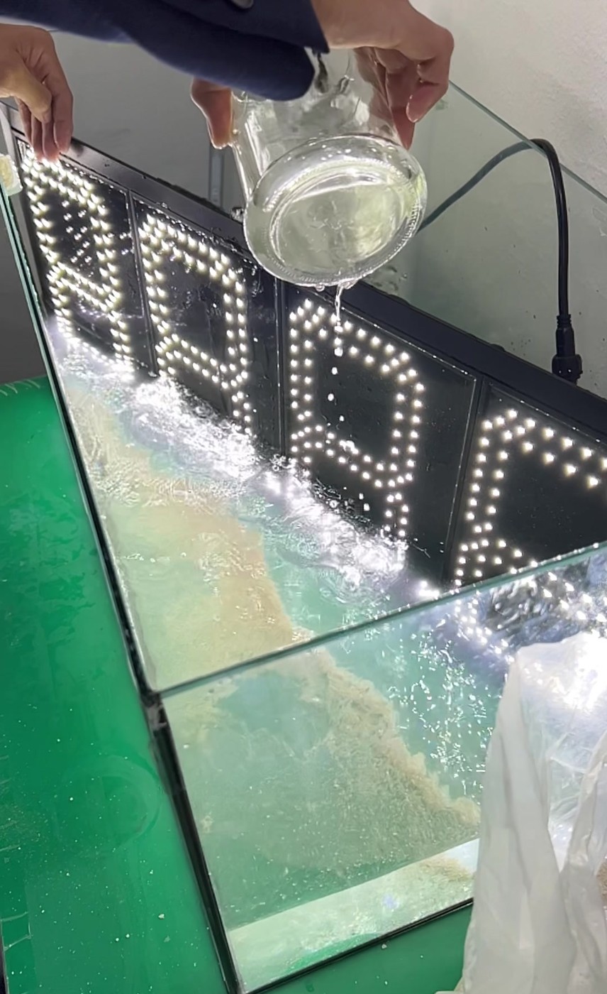 AVS ATHH Green Tube IP65 demonstration — water resistance test on the tube