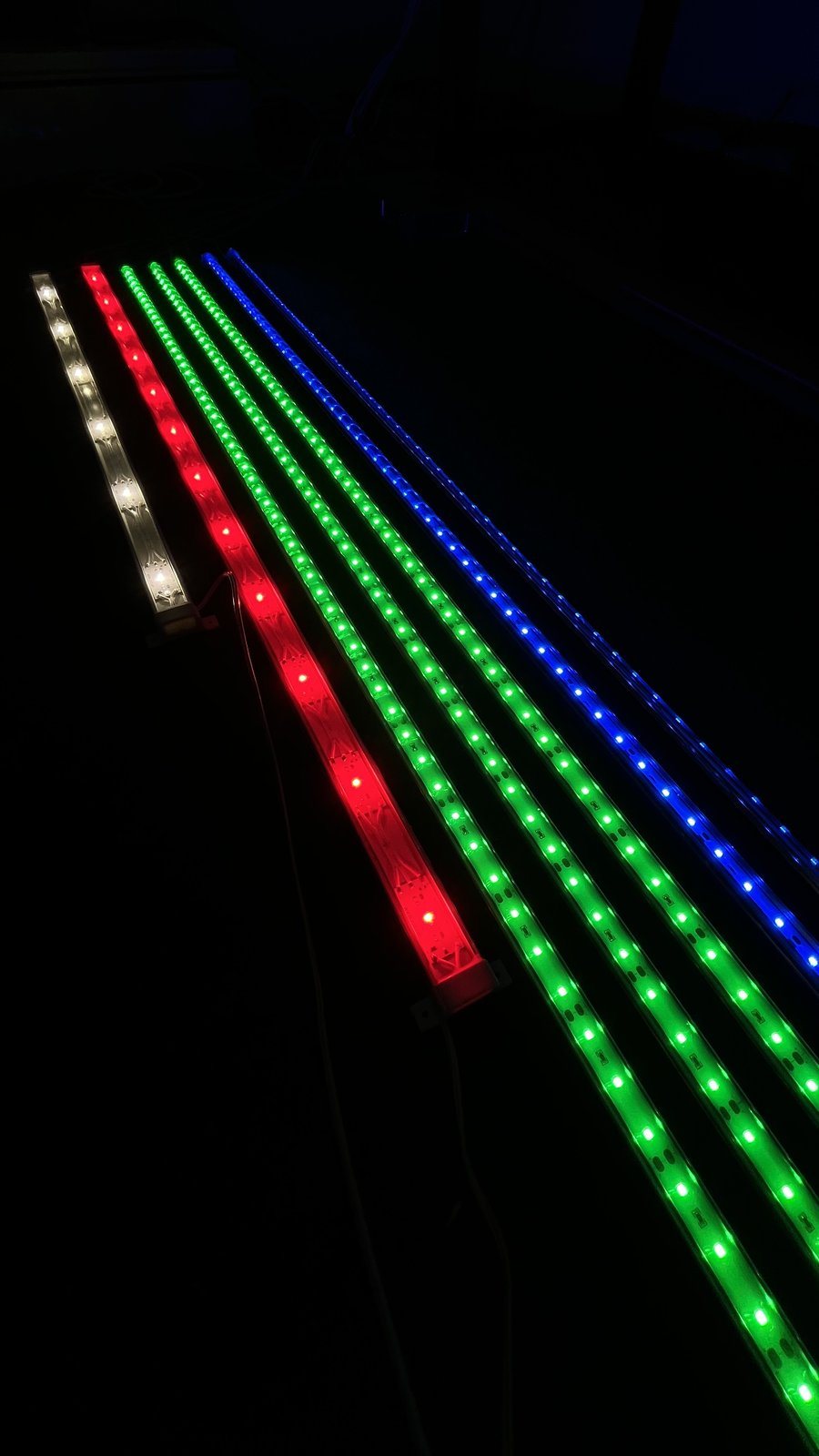 Close-up of Hyperlite installed inside signage, showing strong output