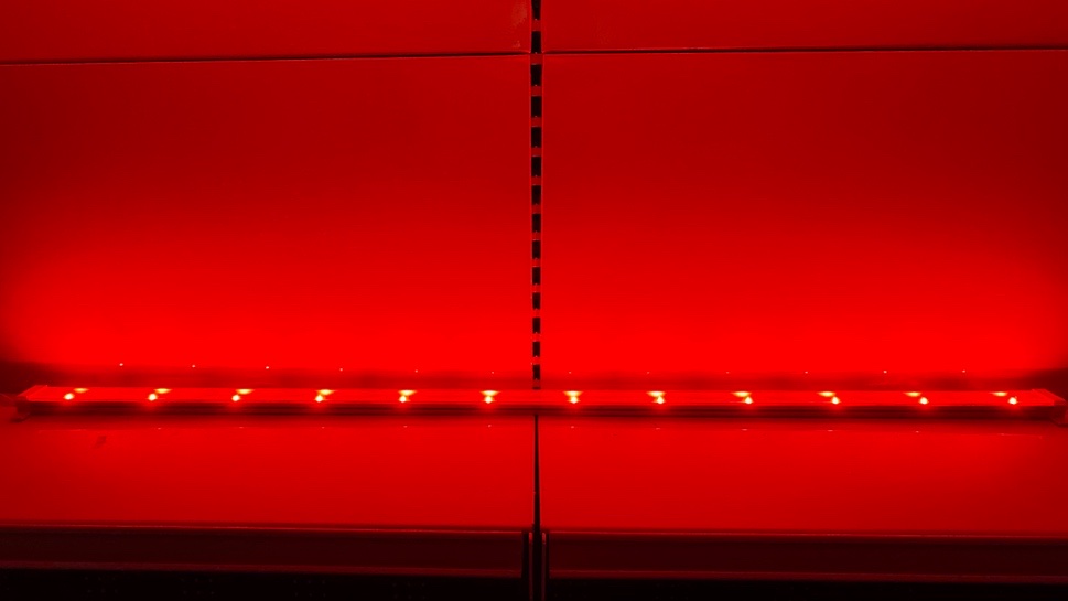 Hyperlite red module lit at 620 to 625 nanometres