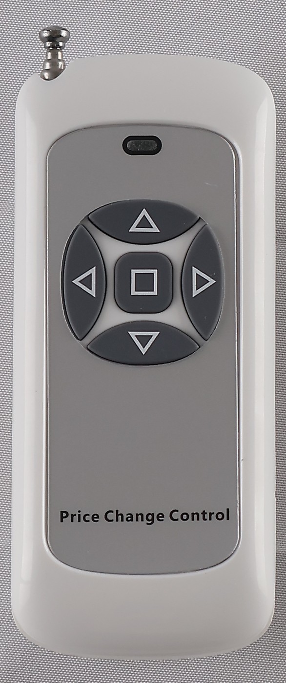 Close-up of the remote control